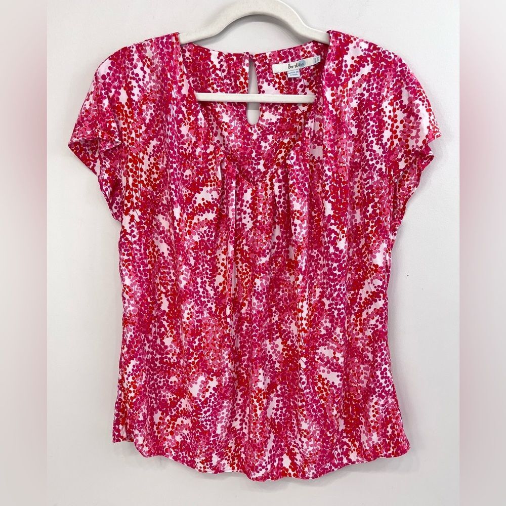 BODEN V-Neck Ravello Silk Top Size 8